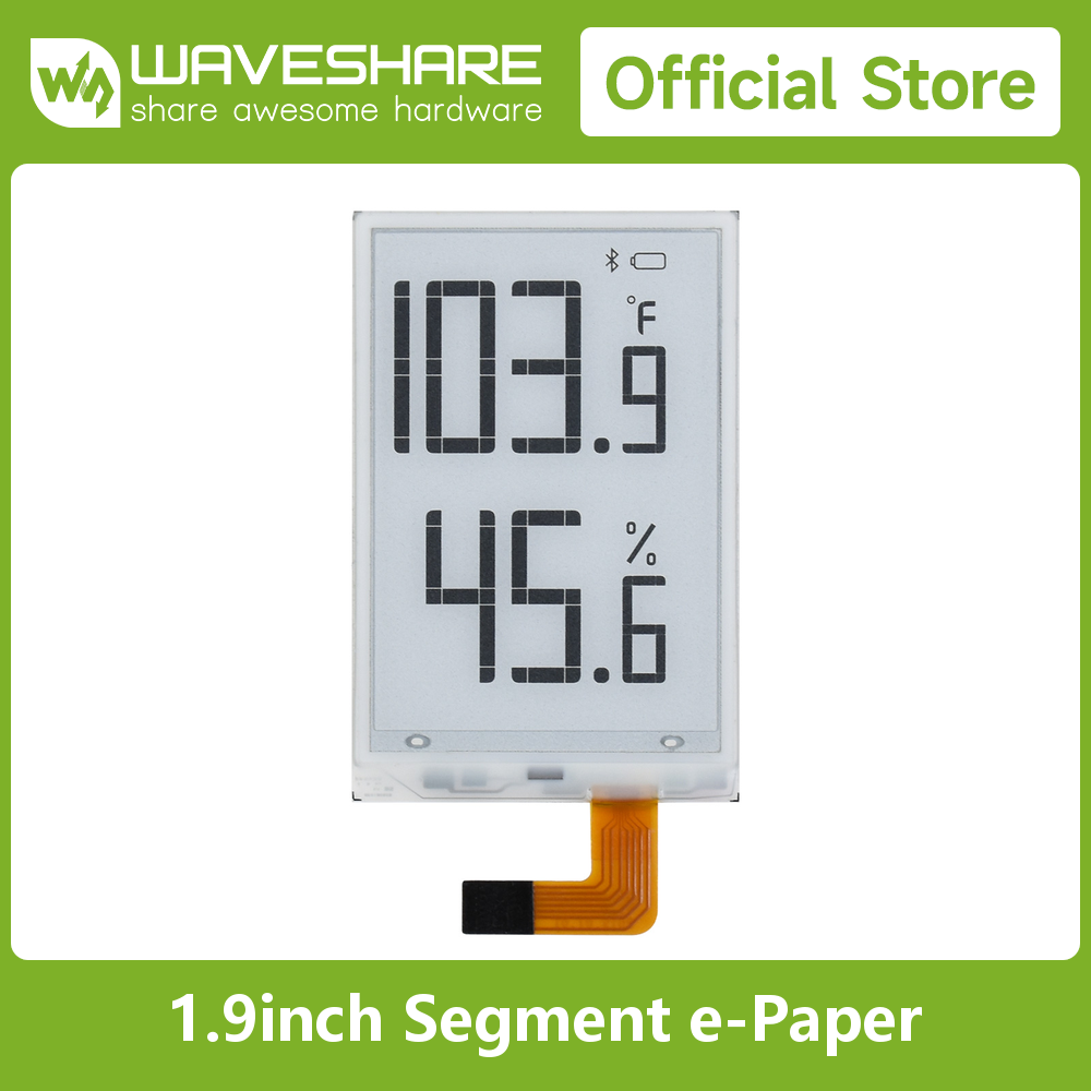 Pi Display - Waveshare 1.9inch Segment E-Paper Raw Display