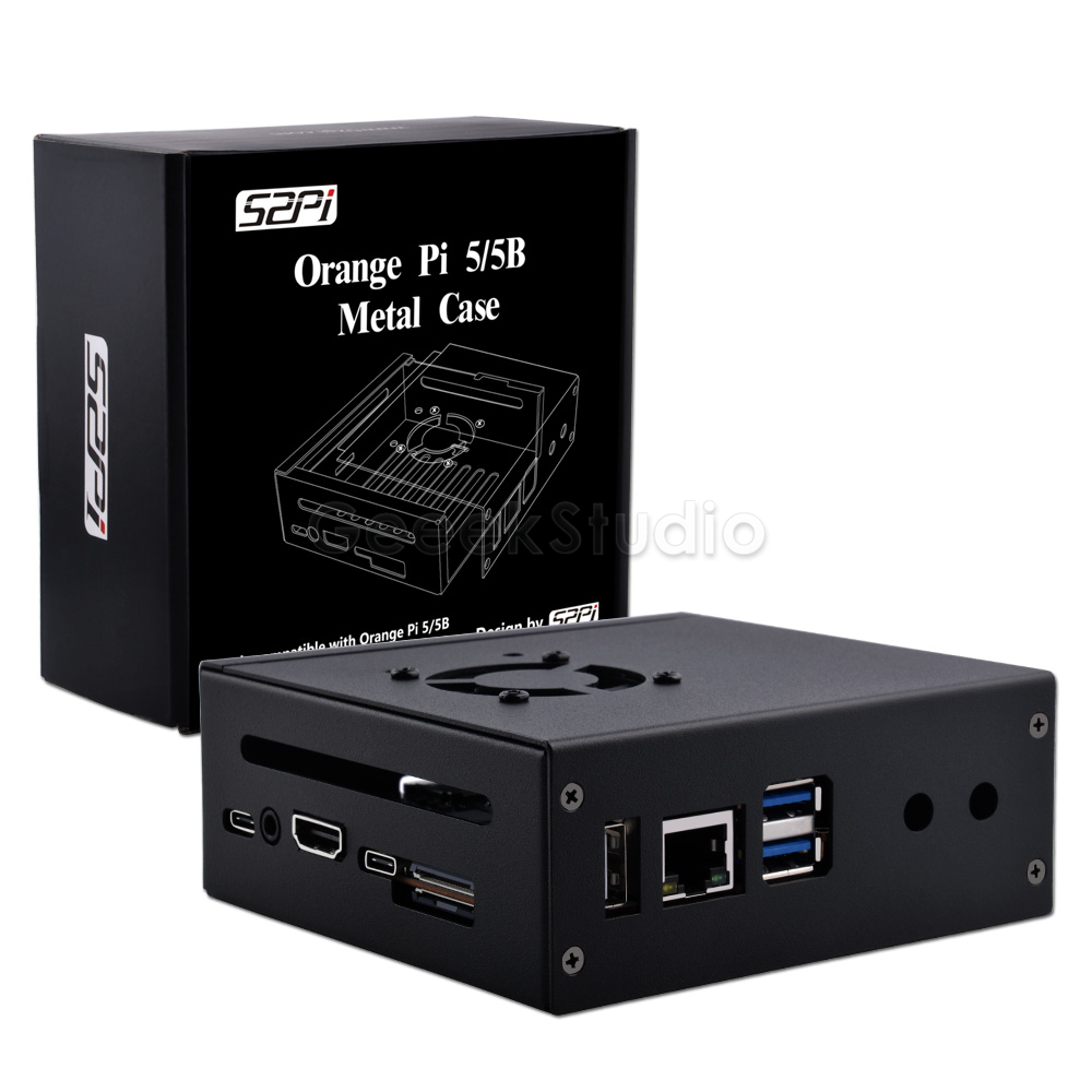 Pi 5 Case - Orange Pi 5/5B Metal Protective Case
