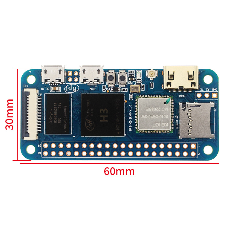 Banana Pi-M2 Zero H3 Quad-Core - đánh giá và giá Pi Zero
