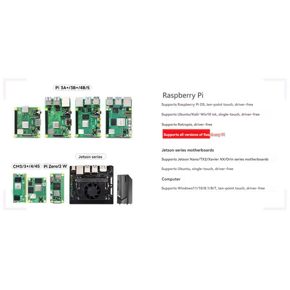 HDL 11EP-CAPLCD 11inch Capacit - đánh giá và giá Pi Display